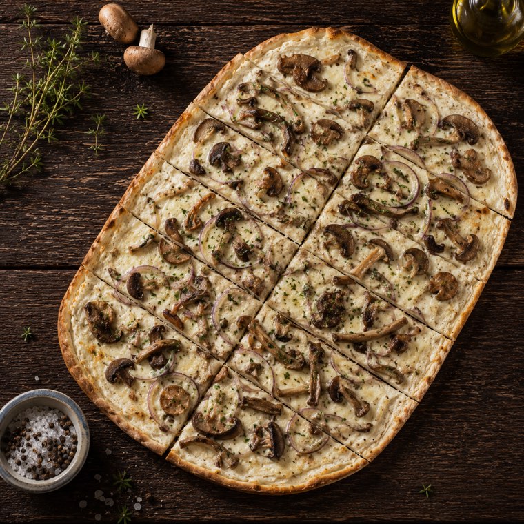 Flammkuchen Waldpilz